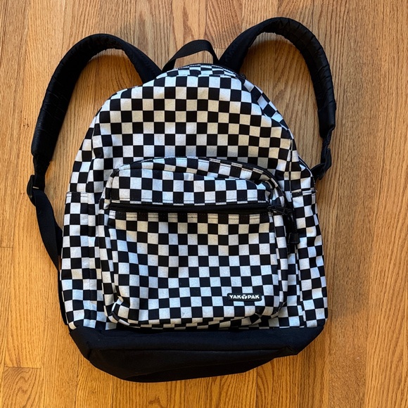 Yak Pak Handbags - Yak Pak Black & White Checkerboard Backpack